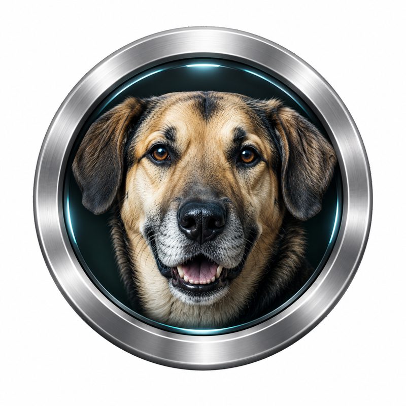 The original AstroDawg — known to early customers as Space K9